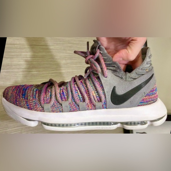 Nike KD 10 Kevin Durant basketball shoes multi color size 7.5 - Picture 4 of 12